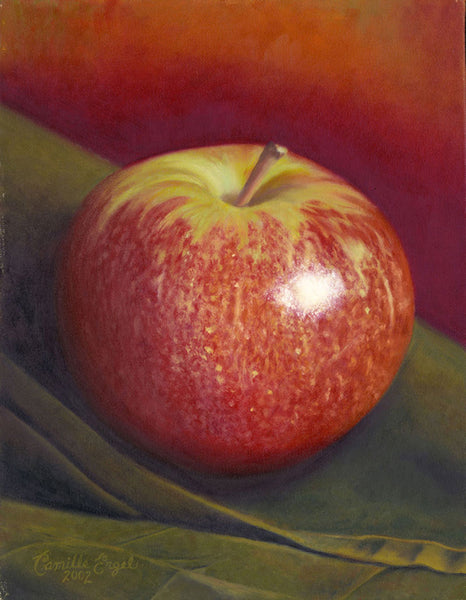 013 • “Red Apple on Green Napkin” Fine Art Canvas