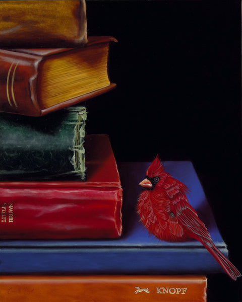 183 • “Fine Feathered Footnotes” (Literary Roost Series) Fine Art Canvas