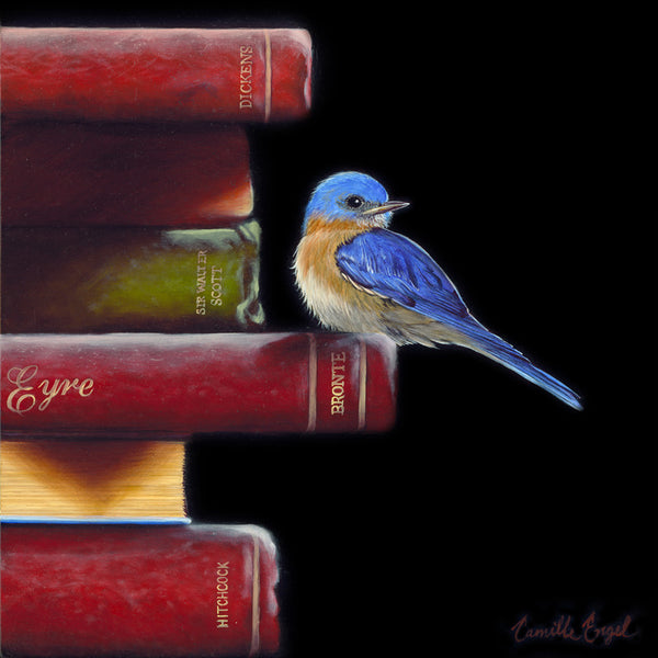 180 • “Got Book Worms?” (Literary Roost Series) Fine Art Canvas